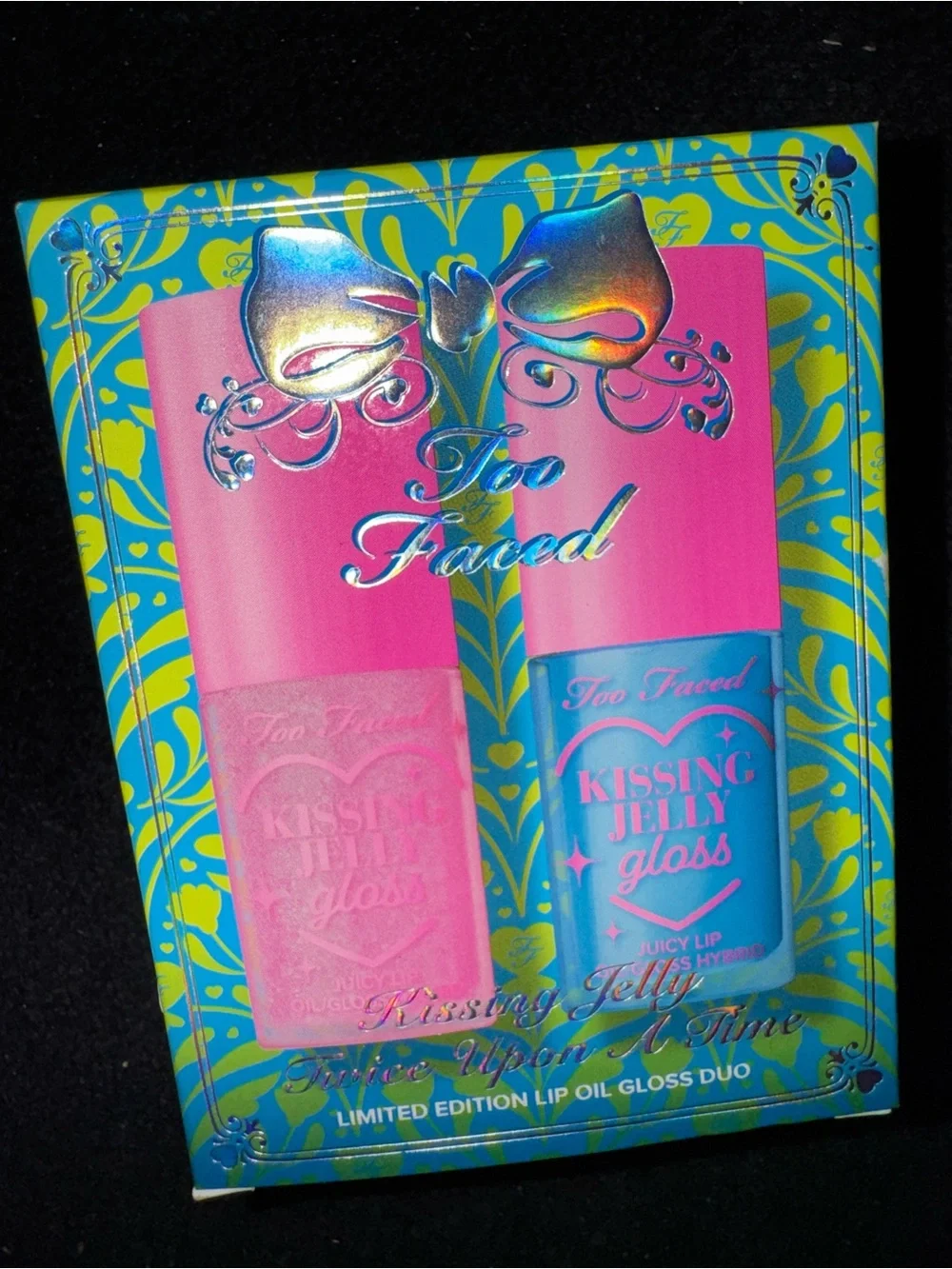 Too Faced Kissing Jelly Gloss Duo — Pink & Blue Tubes
